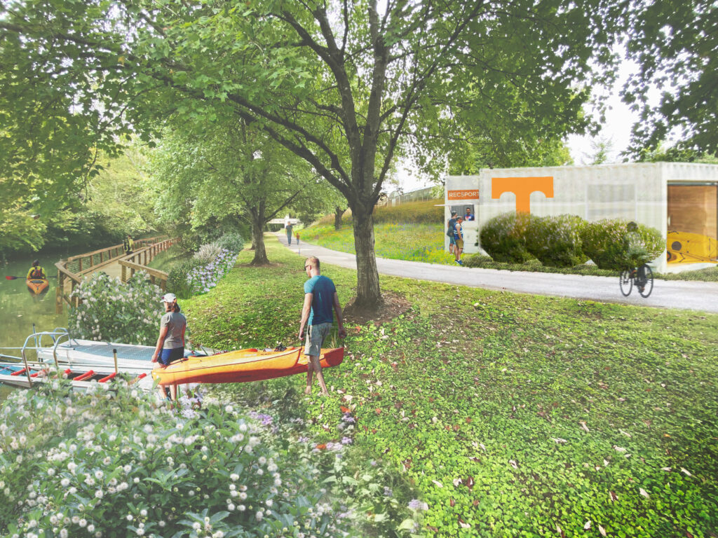 Third Creek Initiative Park area with boardwalk