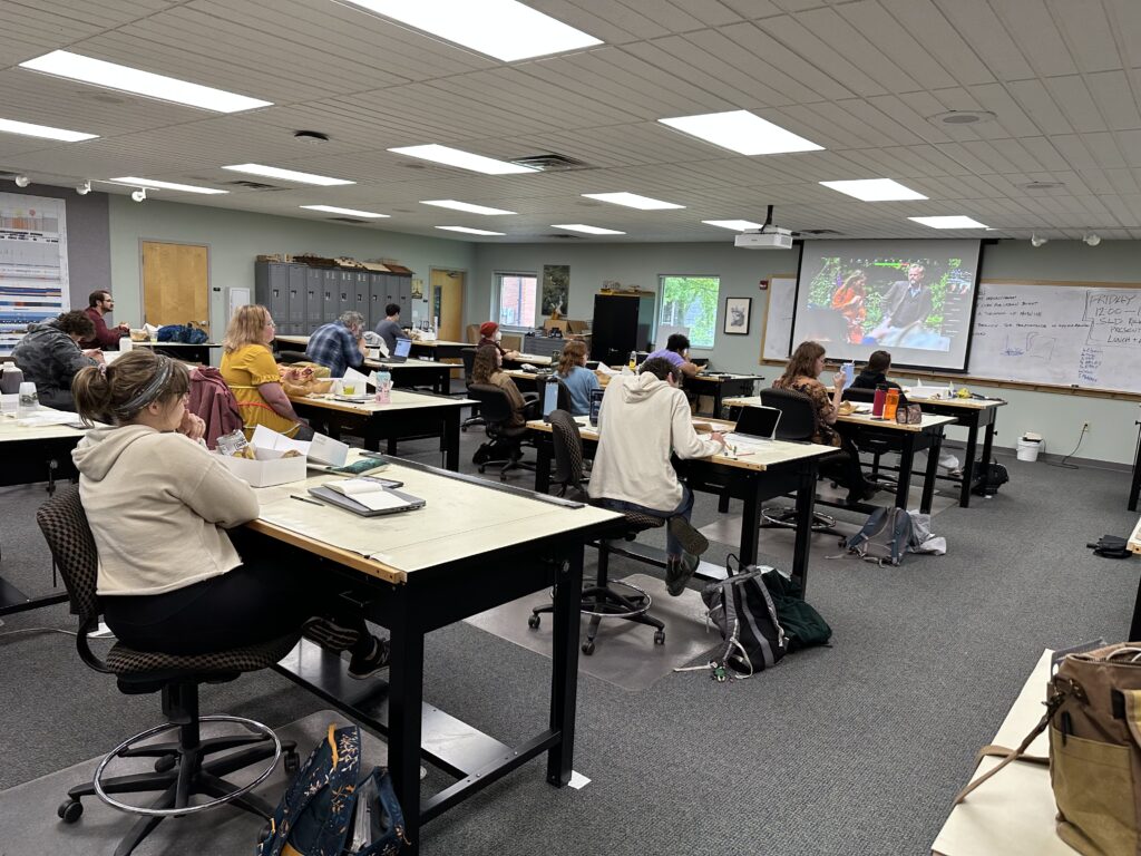 Students attend a Lunch and Learn event